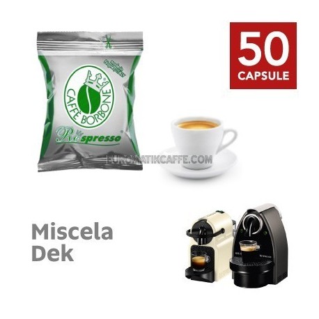 50 CAPSULE RESPRESSO BORBONE MISCELA VERDE - DEK - X NESPRESSO