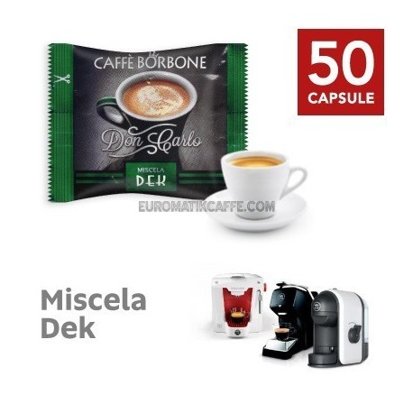 50 CAPSULE BORBONE DON CARLO " A MODO MIO "MISCELA VERDE - DEK